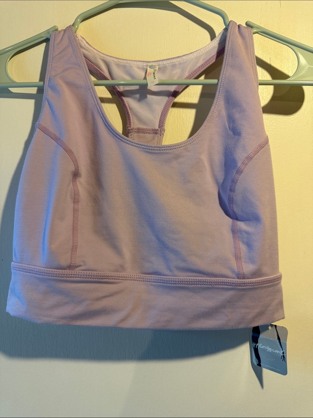 Free People Women's Lavender Racerback Sports Bra
